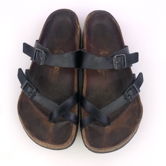 Birkenstock Black Slip On Sandal Shoes Size 5 - Picture 6 of 9